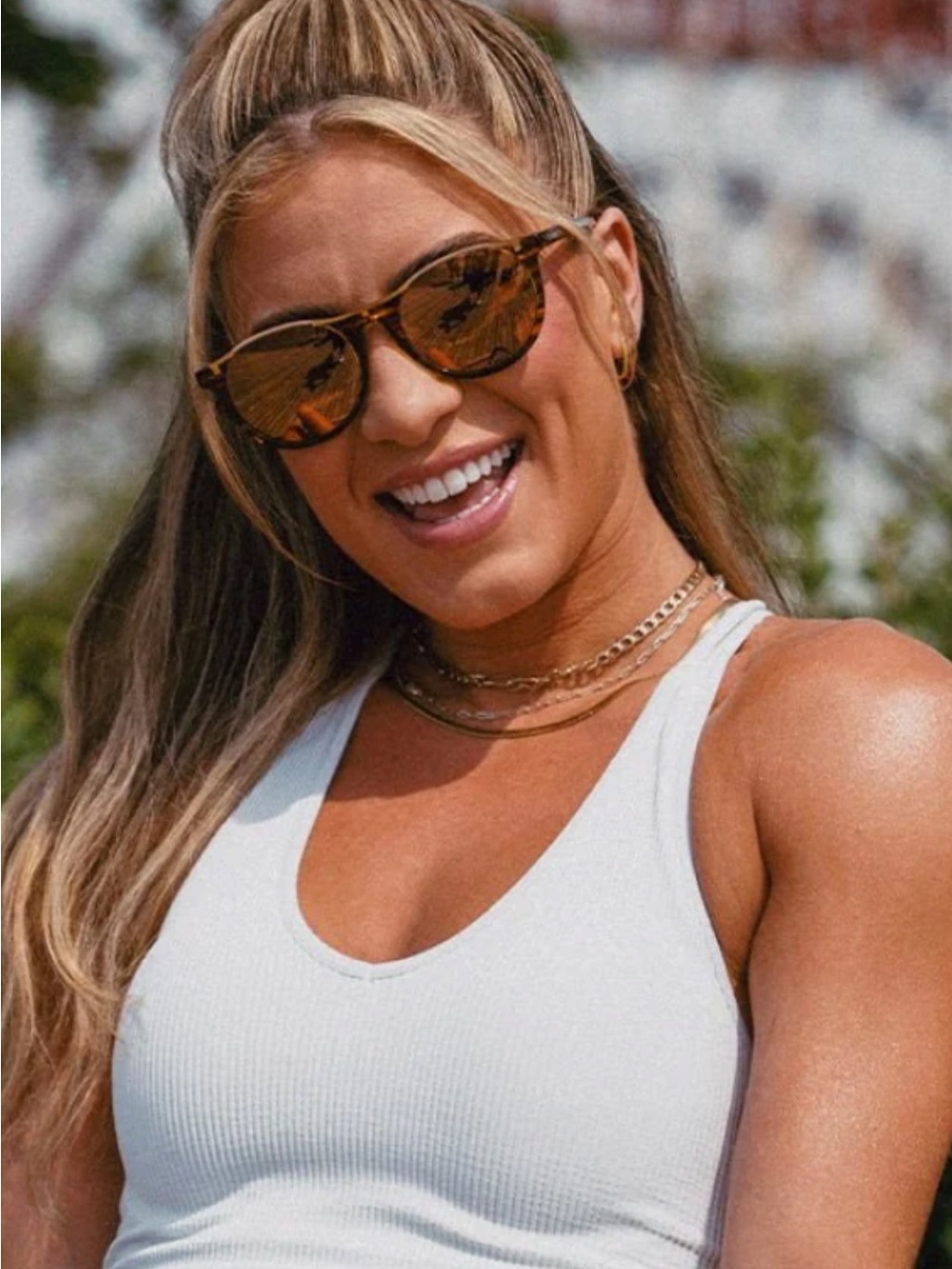 Revo Tortoiseshell Frame Sunglasses with Brown Lenses